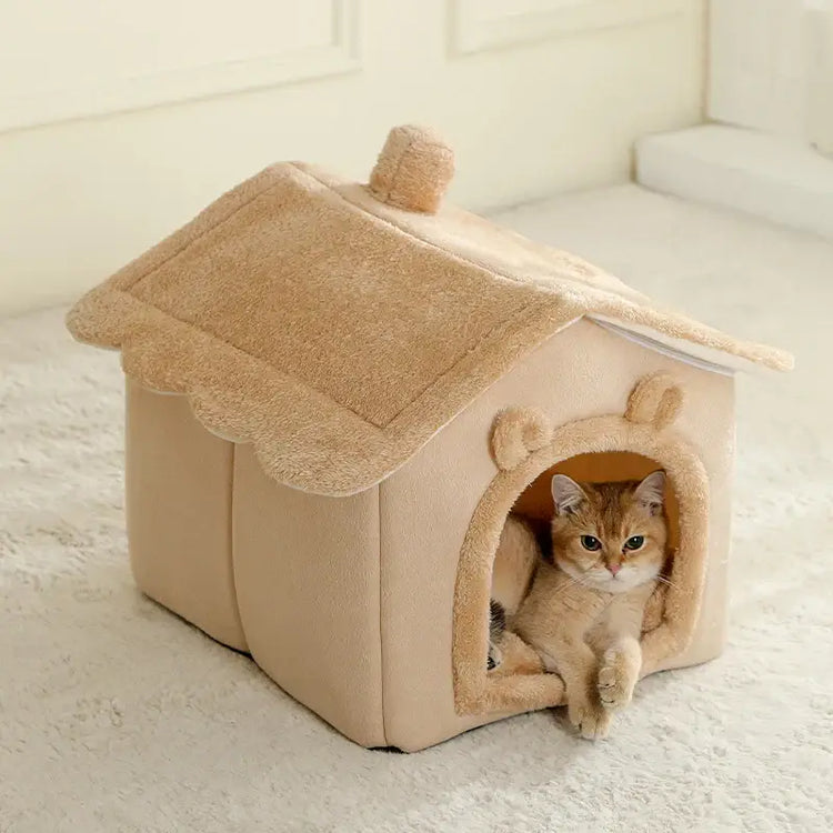 Niche pour chat pliable en coton – vue avant