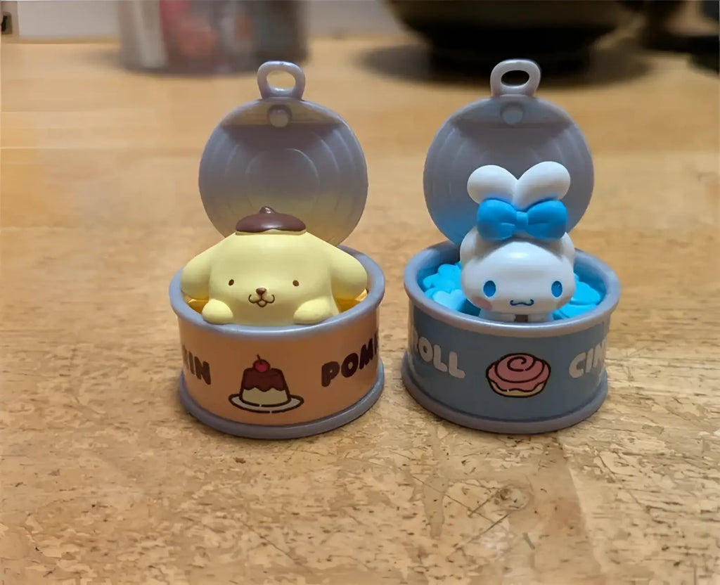 New Product In Stock Kt Cat Canned Food Blind Box Design Cute Pudding Dog Cinnamoroll Desktop Ornament Holiday Gift For