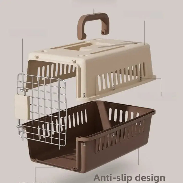Outdoor Pet Cat Bath Carrying Supplies Large Capacity Aviation Box Car Mounted Cat Cage Portable Breathable Cat