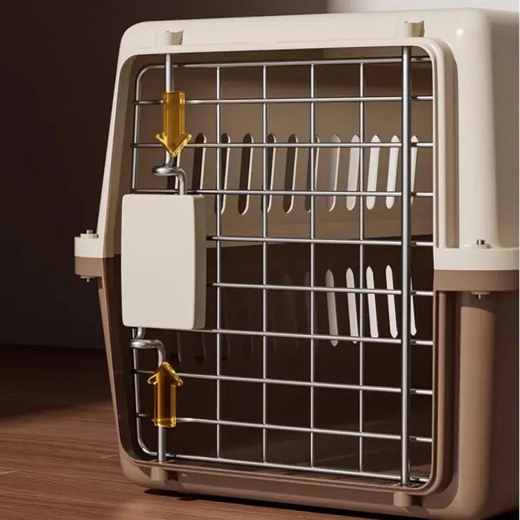 Outdoor Pet Cat Bath Carrying Supplies Large Capacity Aviation Box Car Mounted Cat Cage Portable Breathable Cat
