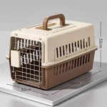 Outdoor Pet Cat Bath Carrying Supplies Large Capacity Aviation Box Car Mounted Cat Cage Portable Breathable Cat