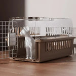Outdoor Pet Cat Bath Carrying Supplies Large Capacity Aviation Box Car Mounted Cat Cage Portable Breathable Cat