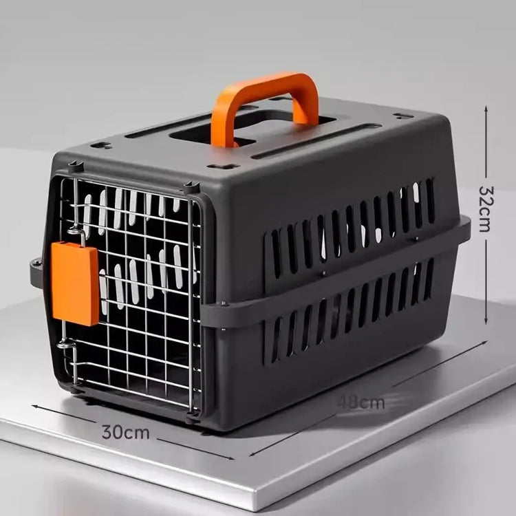Outdoor Pet Cat Bath Carrying Supplies Large Capacity Aviation Box Car Mounted Cat Cage Portable Breathable Cat