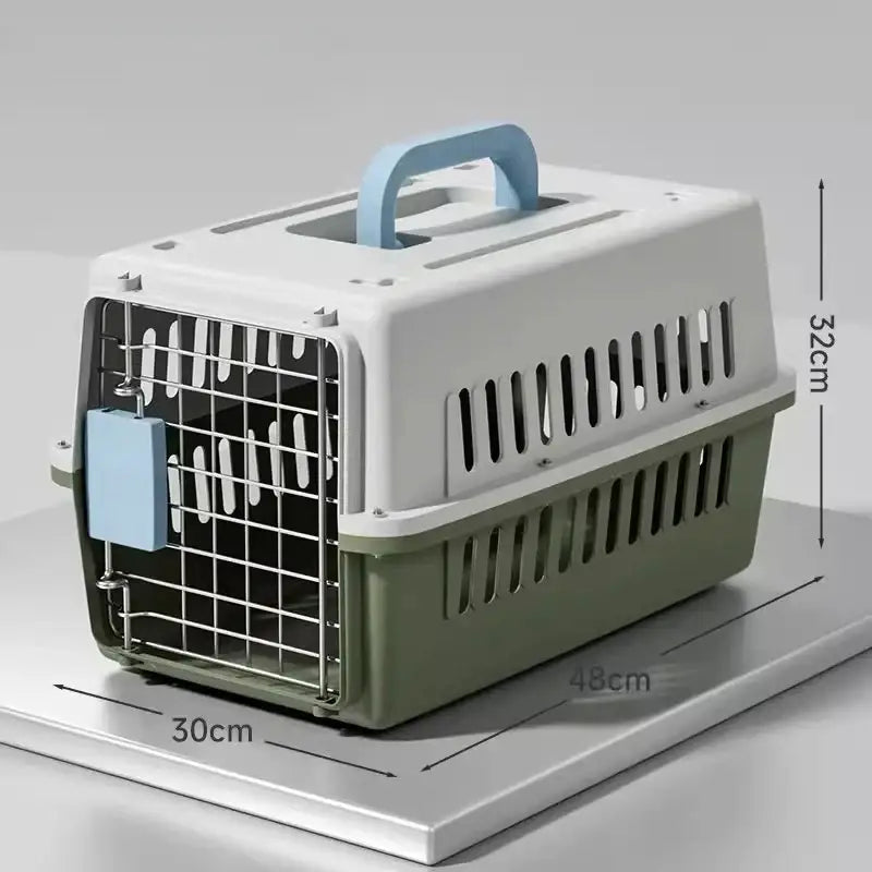 Outdoor Pet Cat Bath Carrying Supplies Large Capacity Aviation Box Car Mounted Cat Cage Portable Breathable Cat