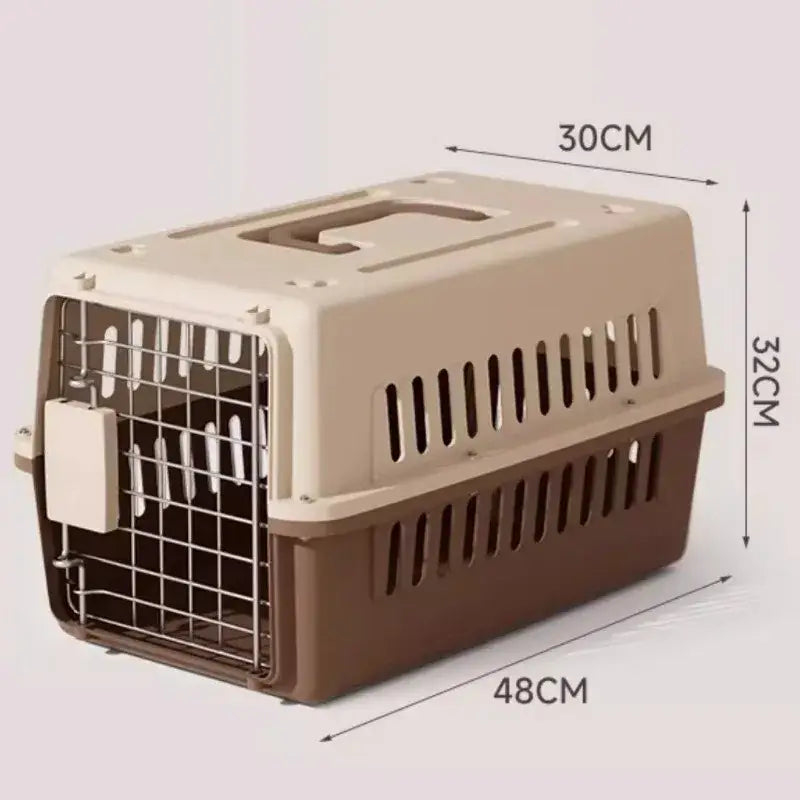 Outdoor Pet Cat Bath Carrying Supplies Large Capacity Aviation Box Car Mounted Cat Cage Portable Breathable Cat