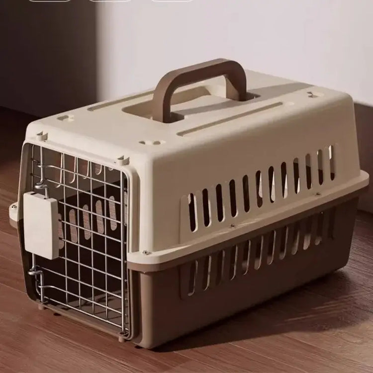 Outdoor Pet Cat Bath Carrying Supplies Large Capacity Aviation Box Car Mounted Cat Cage Portable Breathable Cat