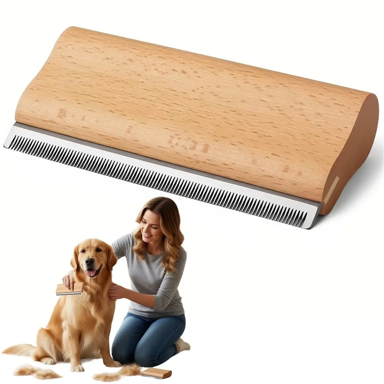 Outil de toilettage en bois pour chats et chiens - M