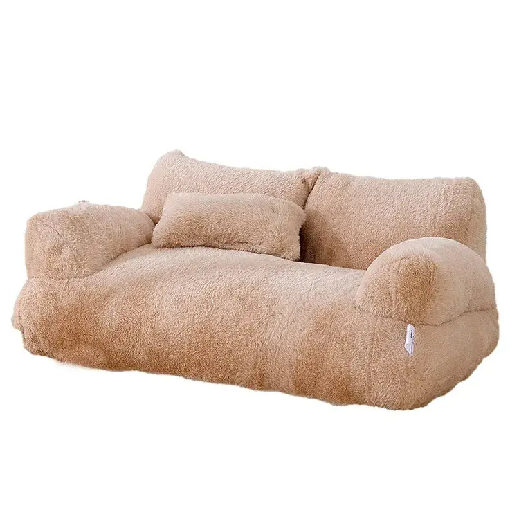 Panier de luxe pour chat tout en douceur et confort, offrant un espace douillet pour le repos de votre animal.