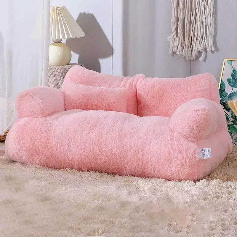 Panier de luxe pour chat doux et confortable, parfait pour le repos et la détente de votre animal.