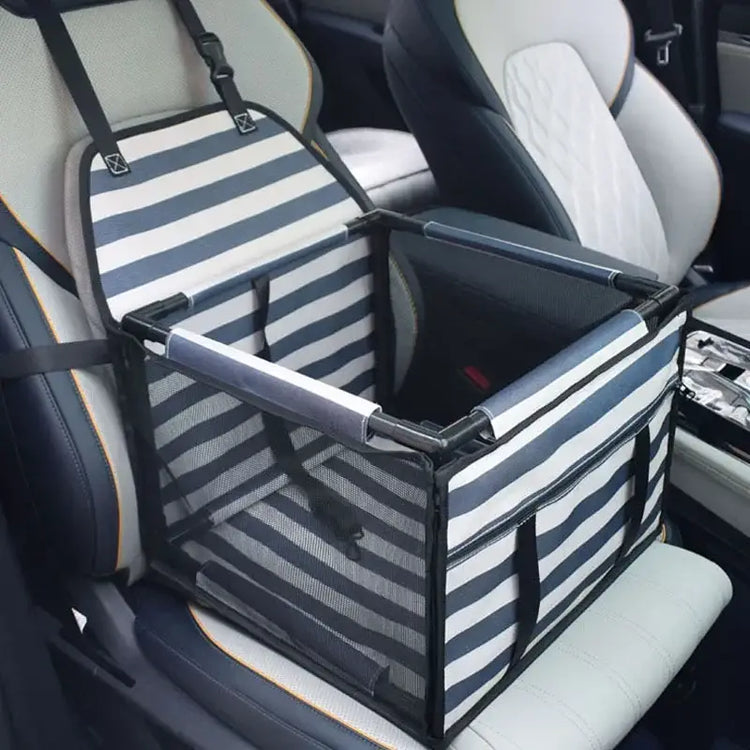 Panier de siège auto pour chien - White blue