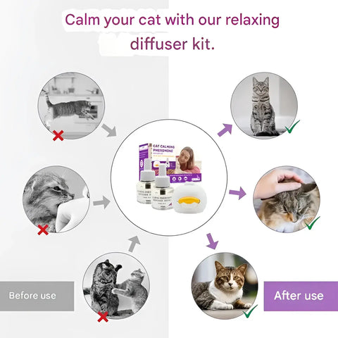 Pet cat anti stress electric heating liquid cat soothing and soothing pheromone electric heating liquid cat toilet