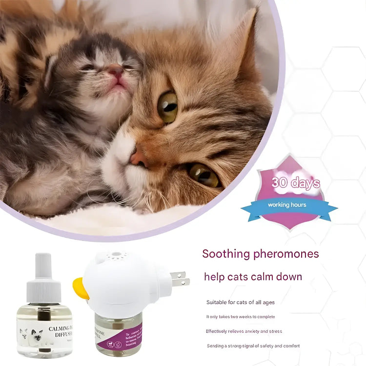 Pet cat anti stress electric heating liquid cat soothing and soothing pheromone electric heating liquid cat toilet