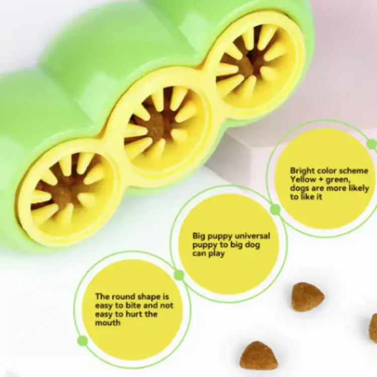 Pea Shaped Dog Treat Dispensing Toy Puzzle Slow Feeder IQ Training Mental Stimulation Pet Feeder for Large Medium Small