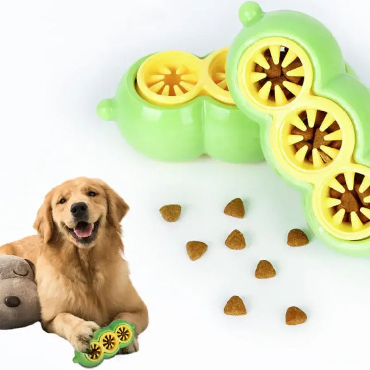 Pea Shaped Dog Treat Dispensing Toy Puzzle Slow Feeder IQ Training Mental Stimulation Pet Feeder for Large Medium Small