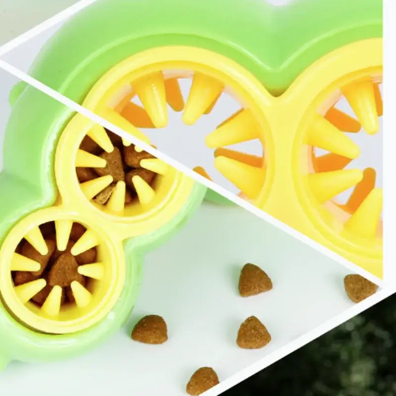 Pea Shaped Dog Treat Dispensing Toy Puzzle Slow Feeder IQ Training Mental Stimulation Pet Feeder for Large Medium Small