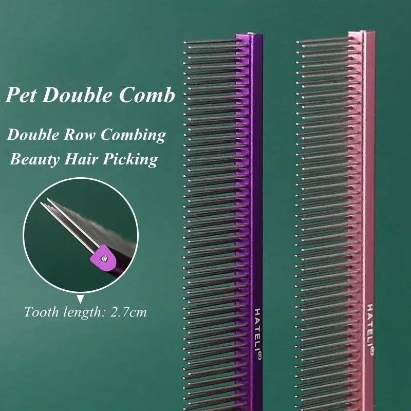 Peigne à 2 rangées pour chien