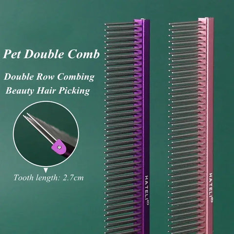Peigne à 2 rangées pour chien