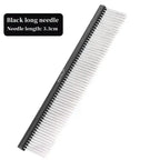 Peigne à 2 rangées pour le toilettage des chiens - Black Long needle / 19cm