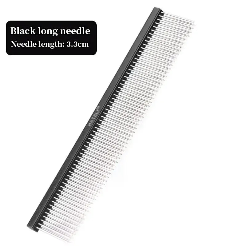 Peigne à 2 rangées pour le toilettage des chiens - Black Long needle / 19cm