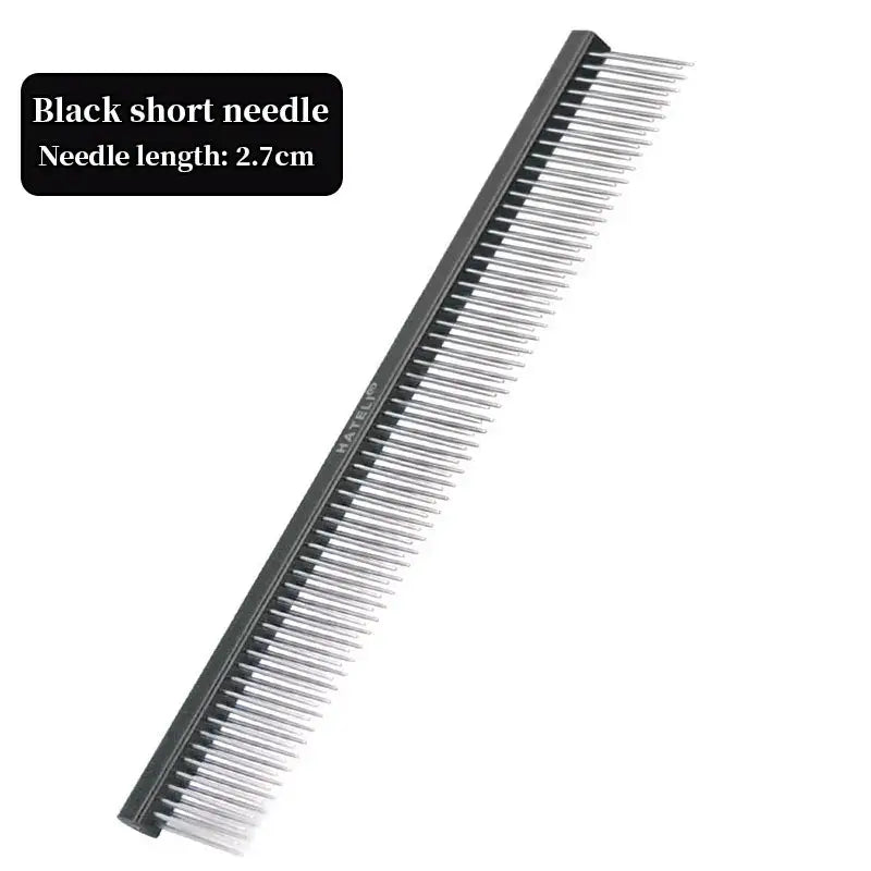 Peigne à 2 rangées pour le toilettage des chiens - Black Short needle / 19cm
