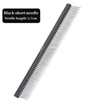 Peigne à 2 rangées pour le toilettage des chiens - Black Short needle / 19cm