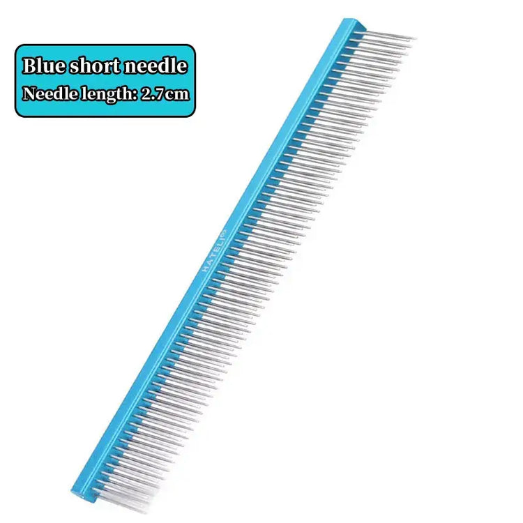 Peigne à 2 rangées pour le toilettage des chiens - Blue Short needle / 19cm