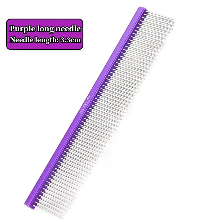 Peigne à 2 rangées pour le toilettage des chiens - Purple Long needle / 19cm