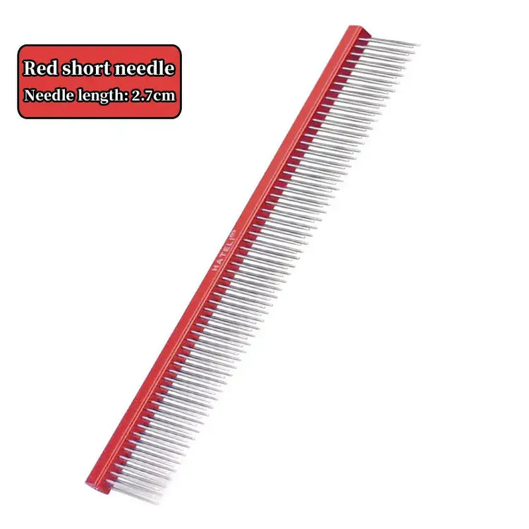Peigne à 2 rangées pour le toilettage des chiens - Red Short needle / 19cm
