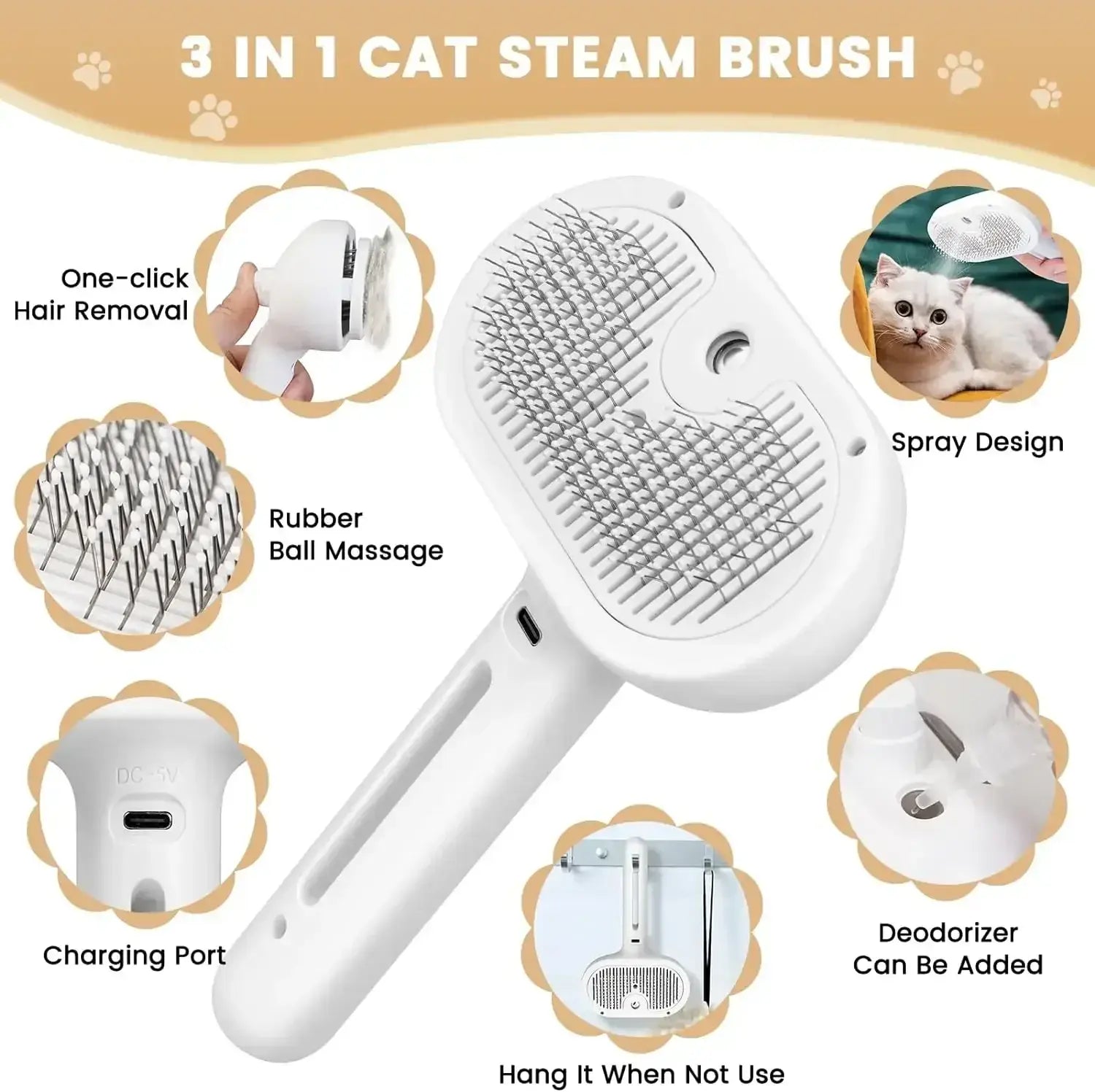 Peigne de toilettage pour animaux de compagnie