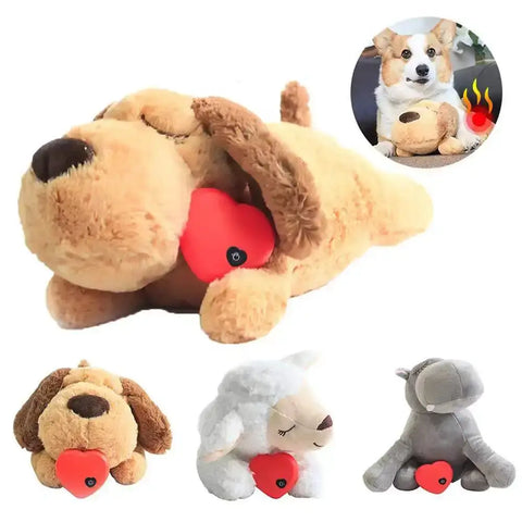 Peluche pour chien avec simulateur de battements de cœur