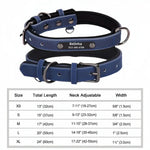 Personalized Custom Dog Collar - Navy Blue / XL