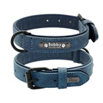 Personalized Padded Collar & Leash - DBlue Collar / XL