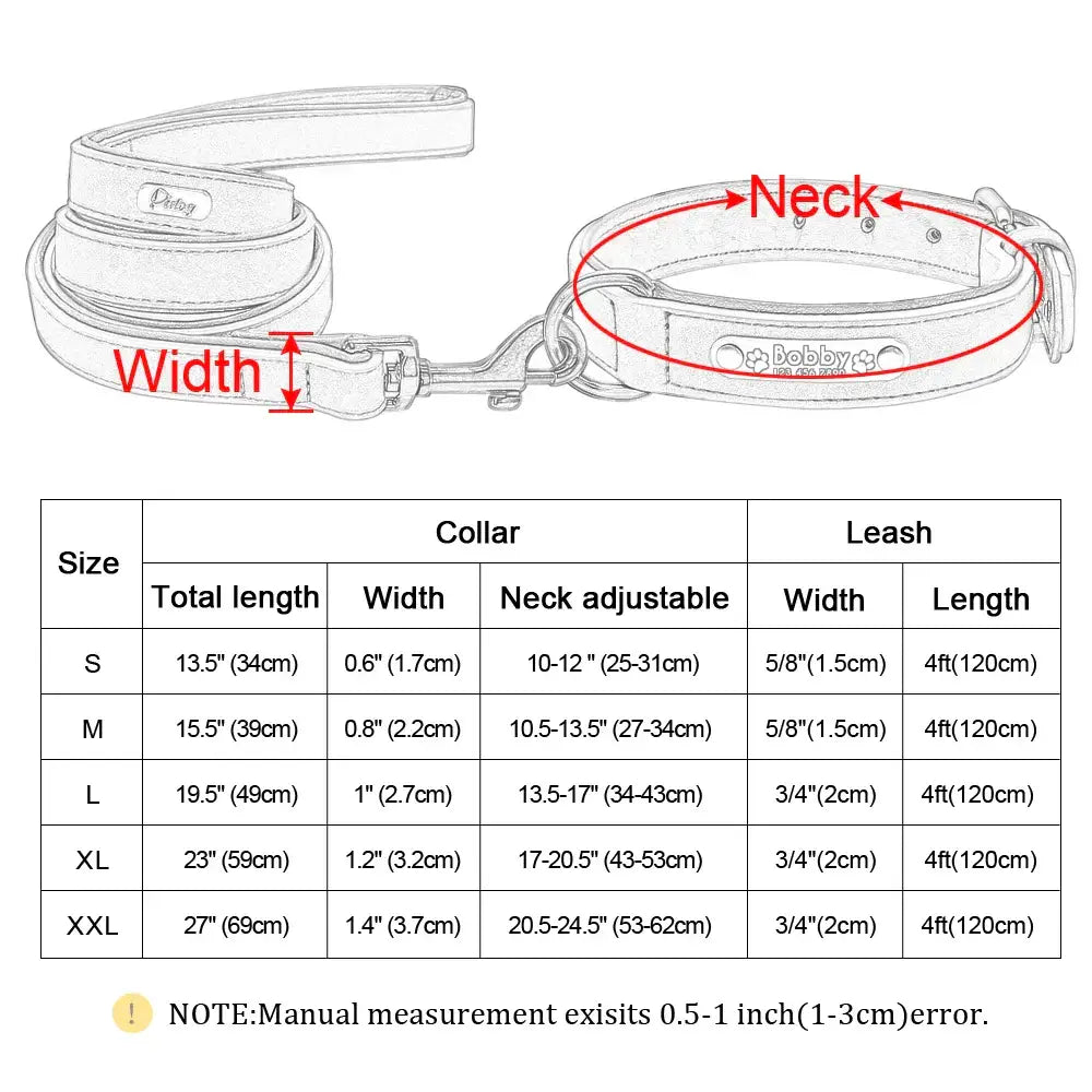 Personalized Padded Collar & Leash