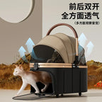Pet 2-in-1 Portable Foldable Pet Strollers with Detachable Bag for Dogs Cats and Small Outdoor Pet Carts Basket Can Be