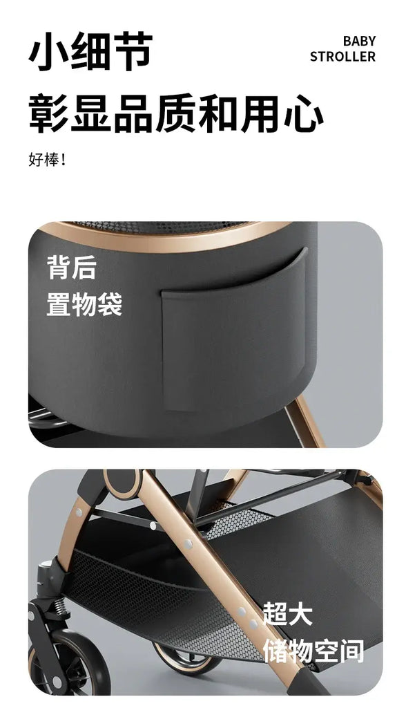 Pet 2-in-1 Portable Foldable Pet Strollers with Detachable Bag for Dogs Cats and Small Outdoor Pet Carts Basket Can Be