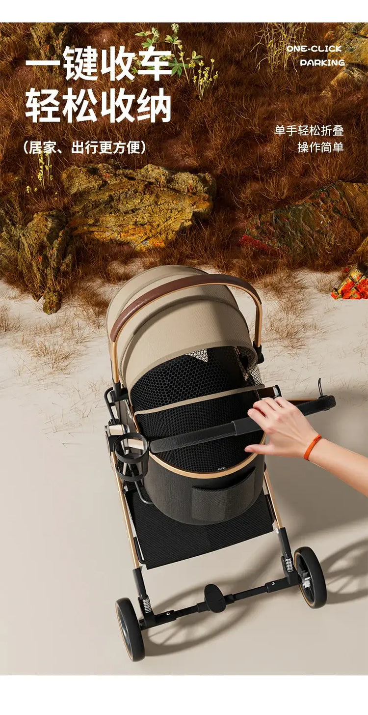 Pet 2-in-1 Portable Foldable Pet Strollers with Detachable Bag for Dogs Cats and Small Outdoor Pet Carts Basket Can Be