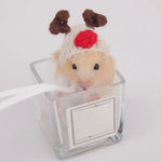 Pet Accessories Cartoon Hamster Hat Handmade Adjustable Pet Knitted Hat Soft Hamster Headwear For Parrot Guinea Pig