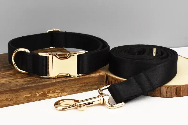 Pet Accessories Customized Designer Logo Luxury Silky Polyester Dog Collar Leashes Harness Bow Set Manufacturers