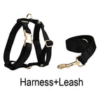 Pet Accessories Customized Designer Logo Luxury Silky Polyester Dog Collar Leashes Harness Bow Set Manufacturers