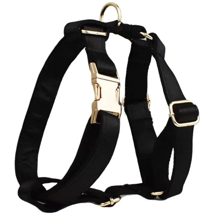 Pet Accessories Customized Designer Logo Luxury Silky Polyester Dog Collar Leashes Harness Bow Set Manufacturers