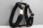 Pet Accessories Customized Designer Logo Luxury Silky Polyester Dog Collar Leashes Harness Bow Set Manufacturers