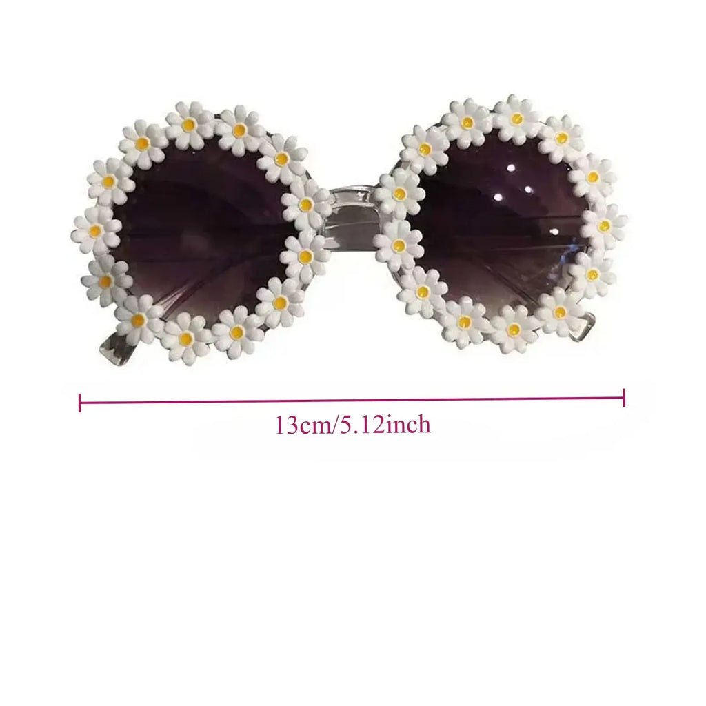 Pet Accessories Flower Sunglasses Circular Role Playing Glasses Photo Props Glasses For Cats And Small And Paracord Dog