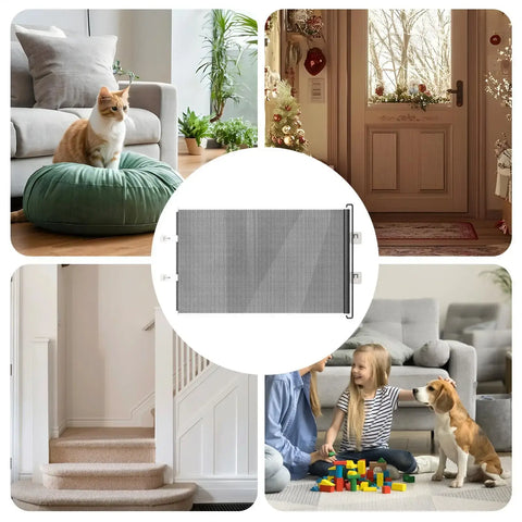 Pet Accessories Guard Retractable Pet Fence Safety Barrier Universal Pet Network Fence Folding Child Barrier Fences