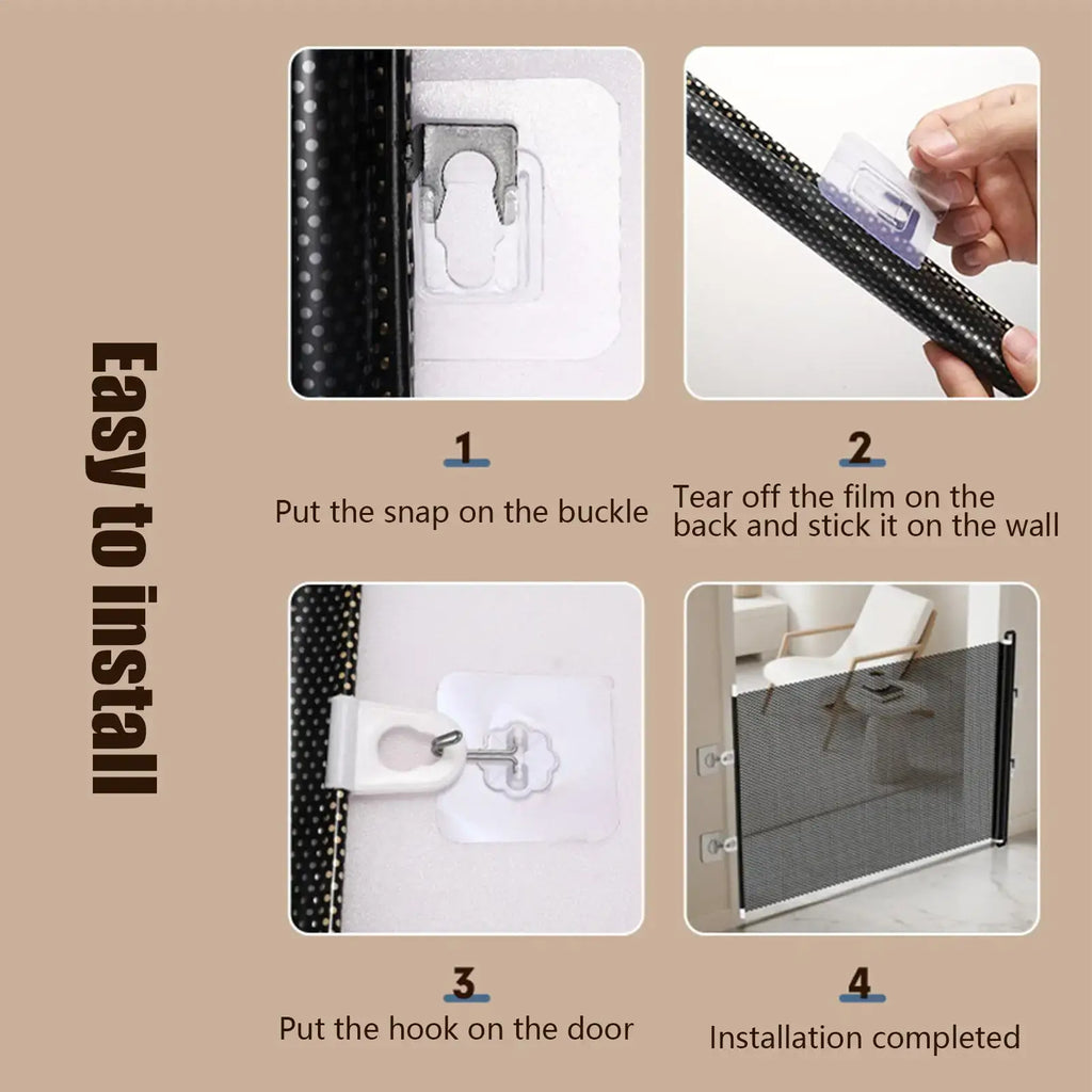 Pet Accessories Guard Retractable Pet Fence Safety Barrier Universal Pet Network Fence Folding Child Barrier Fences
