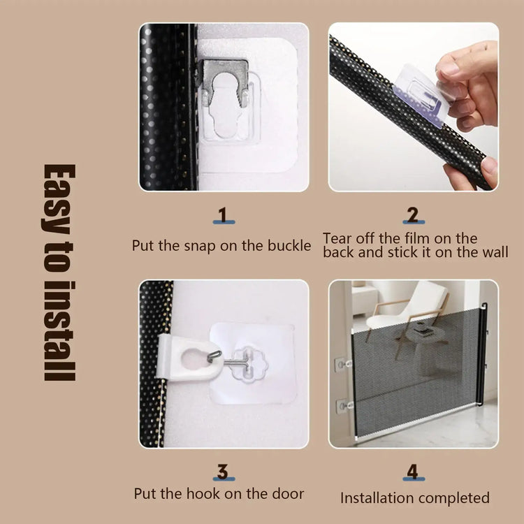 Pet Accessories Guard Retractable Pet Fence Safety Barrier Universal Pet Network Fence Folding Child Barrier Fences