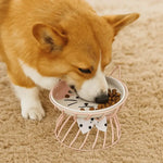 Pet Accessories With Stand Ceramic Cat Bowl Large Capacity Cartoon Cat Food Bowl Non-Slip Pet Feeder for Cats and Dogs