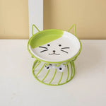 Pet Accessories With Stand Ceramic Cat Bowl Large Capacity Cartoon Cat Food Bowl Non-Slip Pet Feeder for Cats and Dogs