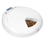 Pet adjustment Intelligent Led electric food dispenser Dog feeder 6 meals Cat automatic timing pet feeder - white
