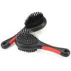 Pet Bath Brush Double Sides 1pcs for Long & Short Hair Dogs Puppy Dog Cat Comb Pet Faces Fur Grooming Tool Black - 1pc