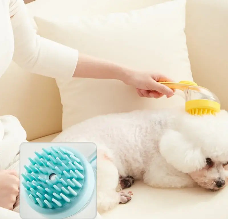 Pet Bath Brush for Small Dogs & Cats: Specialized Dog Washing Tool Massage Scrub Brush - Pet Bathing Essential for